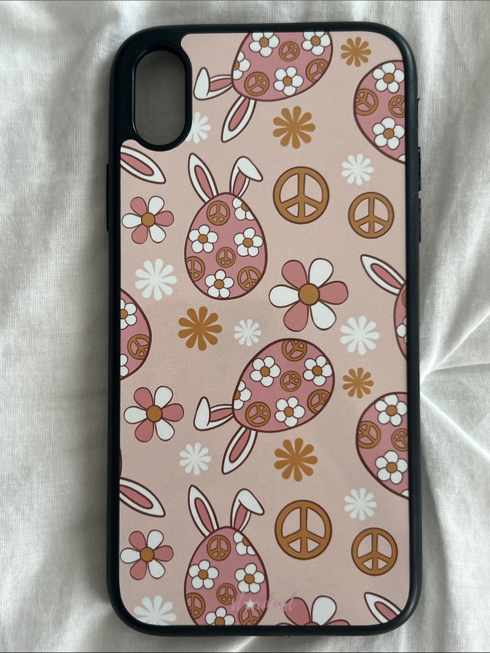iPhone XR Pink Hippie Floral Easter Egg Case